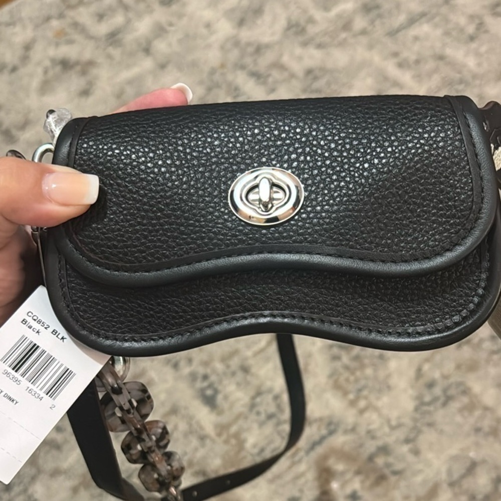 Coach Black Leather Crossbody Bag Micro Dinky - Picture 3 of 16